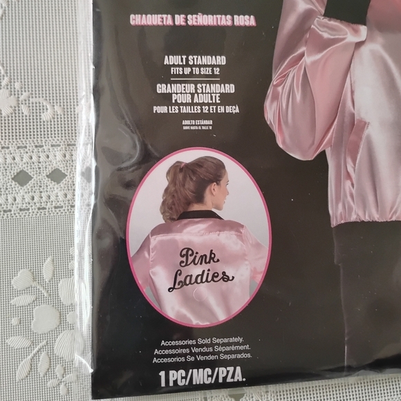 🆕 Grease Pink Ladies Jacket, Adult Standard, New - Picture 10 of 11